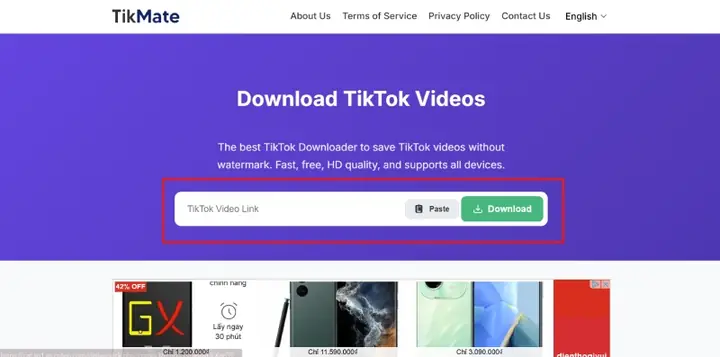 Cách Tải Video Tiktok Bằng Tikmate
