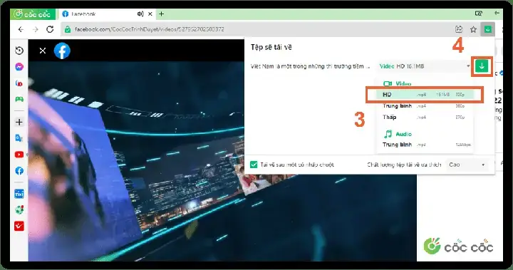Hướng Dẫn Từng Bước Tải Video Trên Facebook Về Máy Tính Bằng Cốc Cốc