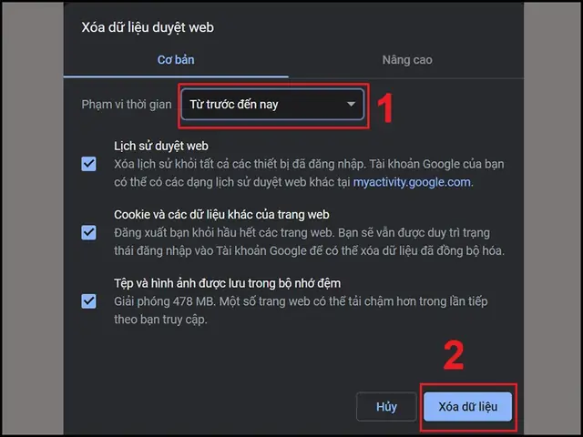 - Xóa Lịch Sử Duyệt Web Và Cache - Xóa Lịch Sử Duyệt Web Và Cache