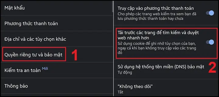 - Bật Tính Năng Tìm Nạp Trước Trang - Bật Tính Năng Tìm Nạp Trước Trang
