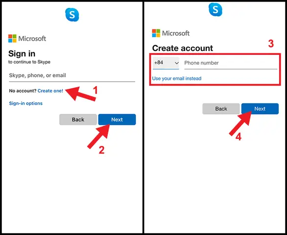 - Bước 3: Bắt Đầu Tạo Tài Khoản Skype - Bước 3: Bắt Đầu Tạo Tài Khoản Skype