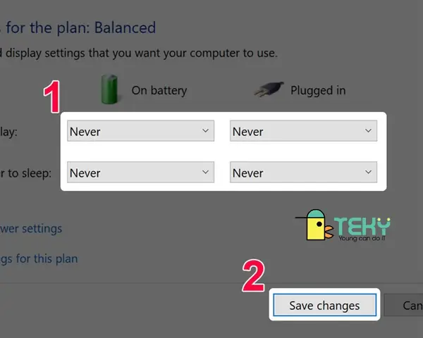 Bật Tắt Chế Độ Ngủ Trong Power Options