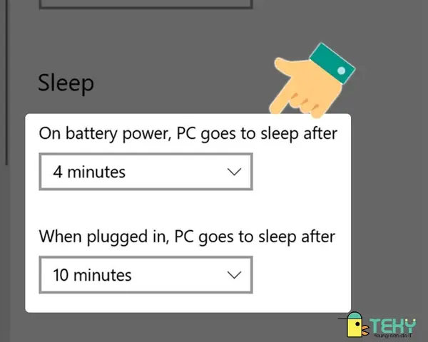 Bật Tắt Chế Độ Ngủ Sleep Trong Windows Settings