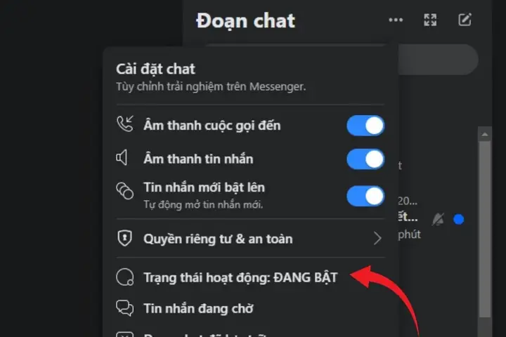 Tắt Trạng Thái Hoạt Động Trên Website