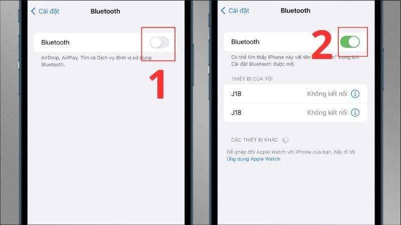 Thao tác tắt mở lại kết nối không dây trên iPhone