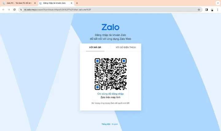Bước 2: Chọn Dùng Bản Web