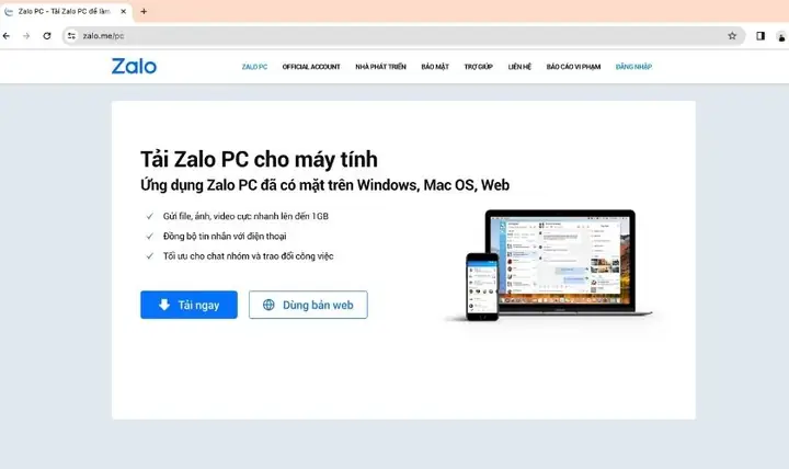 Bước 1: Truy Cập Https://zalo.me/pc Trên Máy Tính