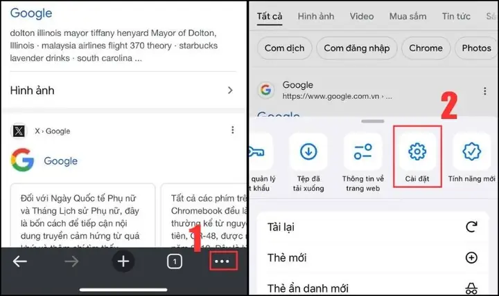 Bước 1: Vào Google Chrome, Chọn Biểu Tượng Ba Chấm Ngang '...' Ở Góc Phải Bên Dưới Dưới