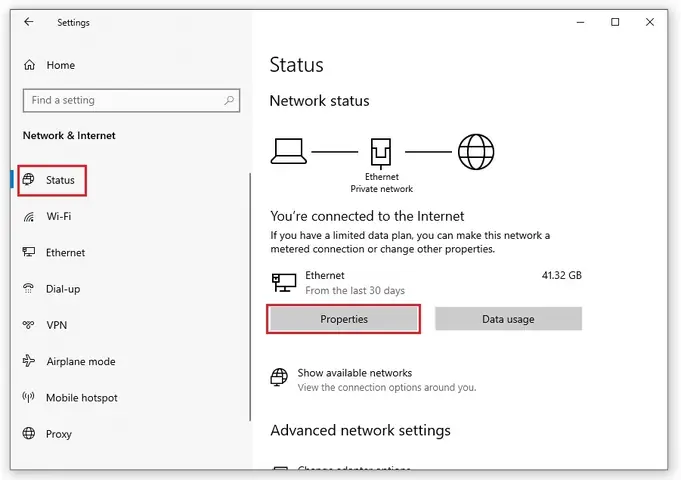 Chuyển Network Profile Sang Private Chuyển Network Profile Sang Private