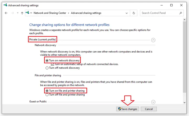 Bật Tính Năng Network Discovery Bật Tính Năng Network Discovery