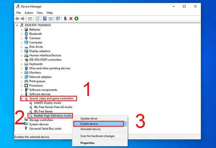 - Bật, Tắt Micro Bằng Device Manager