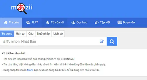 Mazii - Phần Mềm Từ Điển Tiếng Nhật Offline Trên Máy Tính