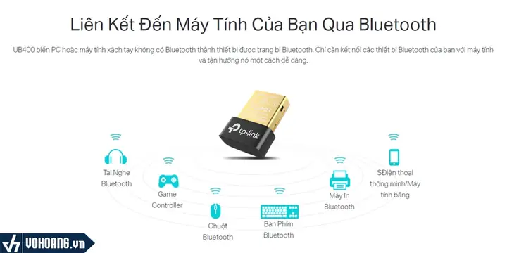 Tp-link Ub400 | Usb Bluetooth Sử Dụng Cho Pc/laptop Hỗ Trợ Window/macos | Hàng Chính Hãng
