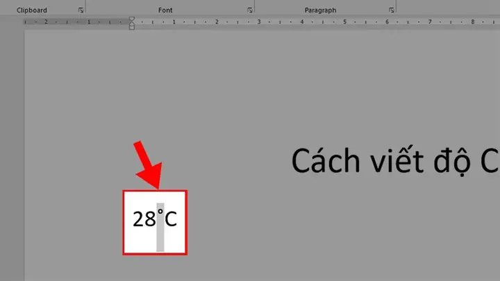 Copy Ký Tự Độ C Và Dán Vào Word