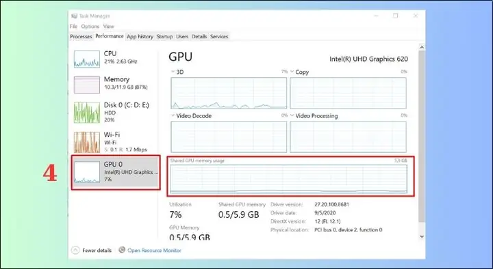 Xem Cấu Hình Máy Tính Qua Task Manager