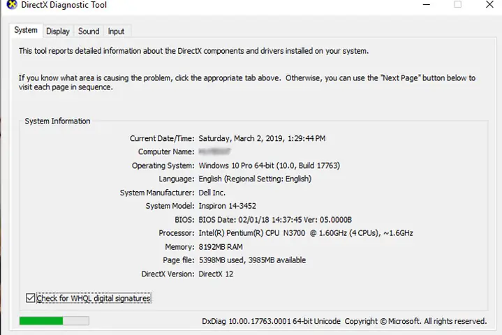 Cách Xem Cấu Hình Máy Tính Bằng Directx Diagnostic Tool