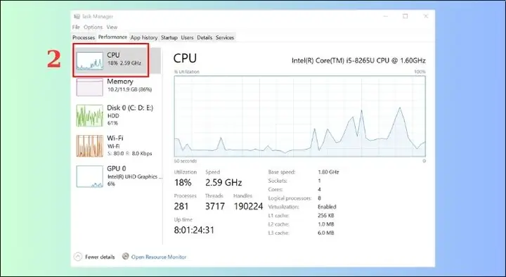 Xem Cấu Hình Máy Tính Qua Task Manager