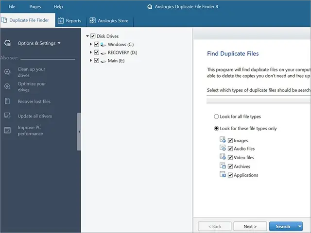Auslogics Duplicate File Finder