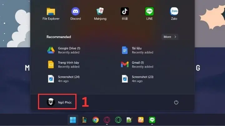 Thoát Tài Khoản Microsoft Windows 11 Qua Start