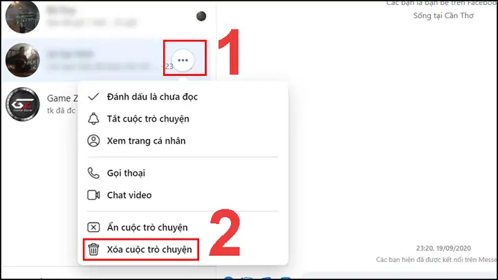 Hướng Dẫn Cách Xóa Tin Nhắn Messenger Trên Máy Tính