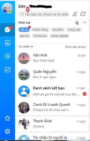 Cách Bỏ Ẩn Trò Chuyện Trên Zalo Máy Tính