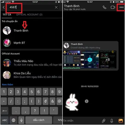 Hướng Dẫn Cách Hủy Ẩn Trò Chuyện Trên Zalo Iphone