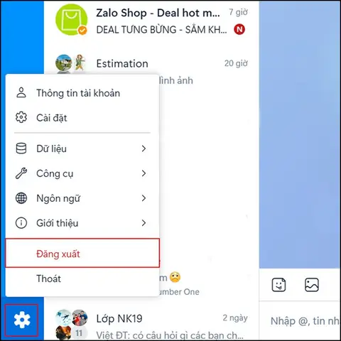 Đăng Xuất Và Đăng Nhập Lại