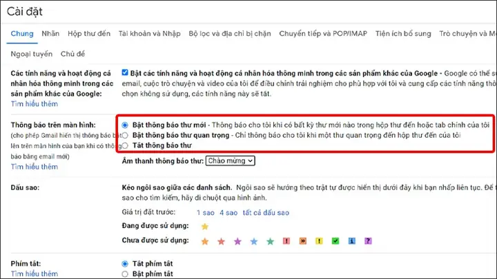 Cách Bật Thông Báo Gmail Trên Desktop Máy Tính