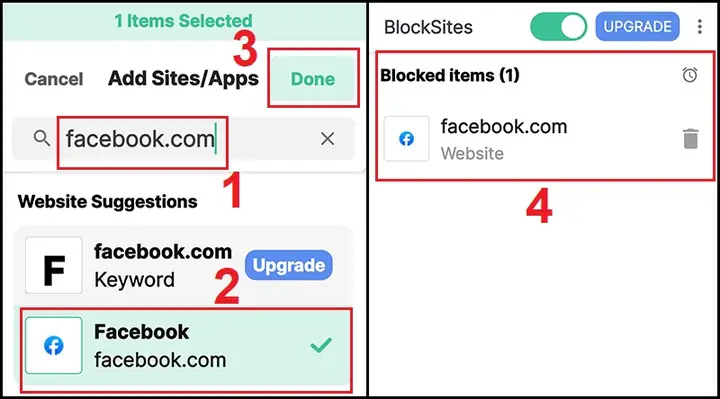 - Sử Dụng Ứng Dụng Blocksite