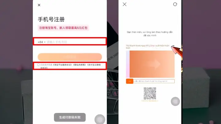 Hướng Dẫn Cách Đăng Ký Tạo Tài Khoản Trên Taobao Trên Điện Thoại