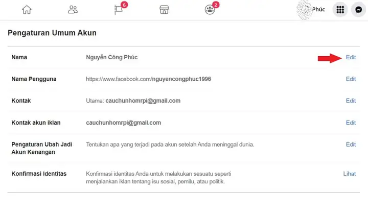 Hướng Dẫn Cách Đổi Tên Facebook Một Chữ Trên Máy Tính
