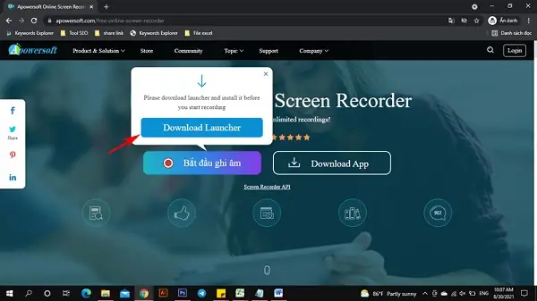Quay Và Ghi Âm Màn Hình Máy Tính Bằng Apowersoft