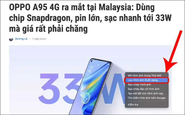 Cách Lưu Ảnh Tại Các Trình Duyệt Web Trên Macbook