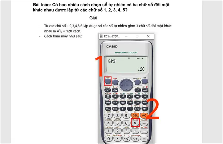 Áp Dụng Cách Bấm Máy Tính Hoán Vị Chỉnh Hợp Tổ Hợp Giải Các Bài Tập Xác Suất Áp Dụng Cách Bấm Máy Tính Hoán Vị Chỉnh Hợp Tổ Hợp Giải Các Bài Tập Xác Suất