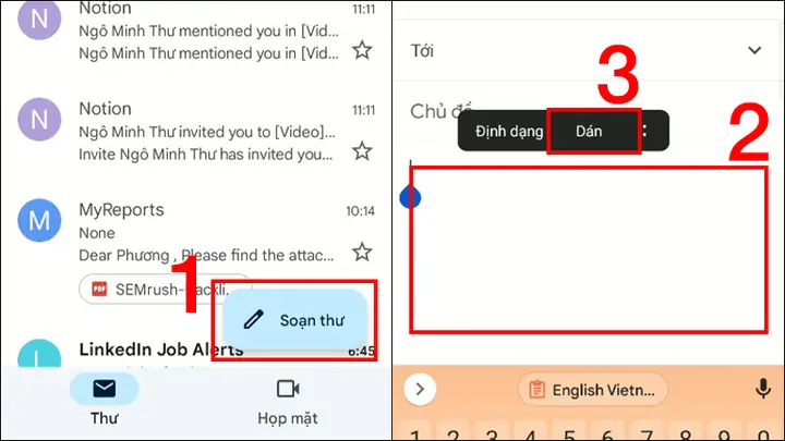 Cách Chèn Bảng Vào Email Trong Gmail Bằng Điện Thoại