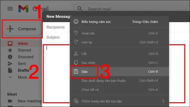 Cách Chèn Bảng Vào Email Trong Gmail Bằng Máy Tính