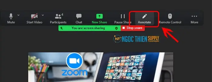 Vẽ, Ghi Chú Thích Lên Màn Hình Được Chia Sẻ Trên Zoom