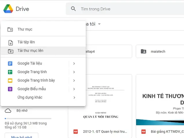 Chuyển Bằnggoogle Drive