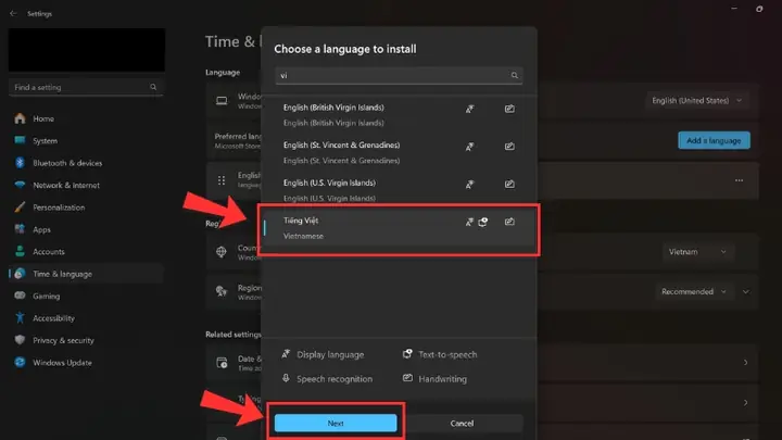 Cách Thay Đổi Ngôn Ngữ Trên Máy Tính Win 11
