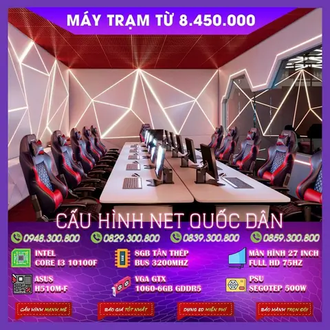 Cấu Hình 1 Máy Tính Phòng Net Cyber Game Quốc Dân: