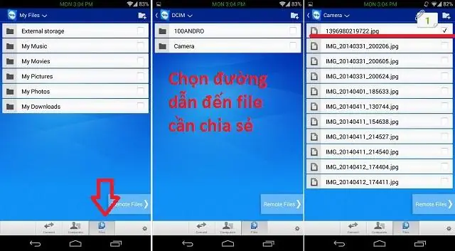 Chia Sẻ File Từ Thiết Bị Di Động Android Qua Máy Tính
