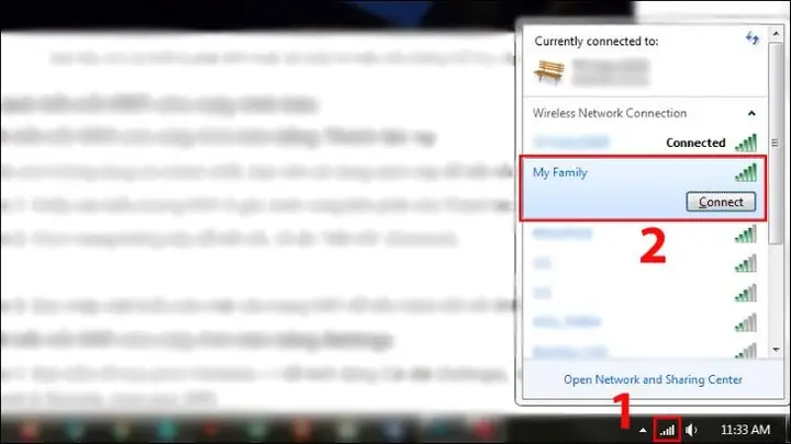 Kết Nối Internet Trên Thanh Tác Vụ