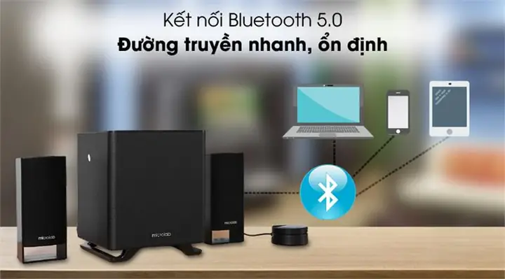 Giới Thiệu:loa Máy Tính Bluetooth Microlab M600bt/2.1 (màu Đen)