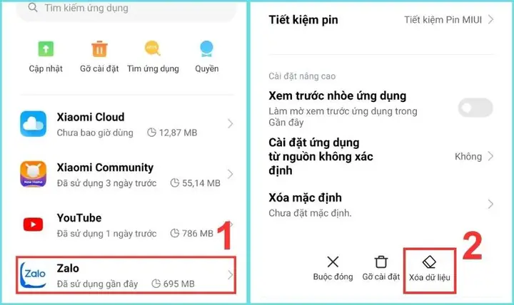 Xóa Dữ Liệu Ứng Dụng Zalo Nếu Bị Lỗi Kết Nối