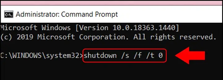 Dùng Commang Prompt (admin) Để Xử Lý Lỗi Không Tắt Được Máy Tính Win 10