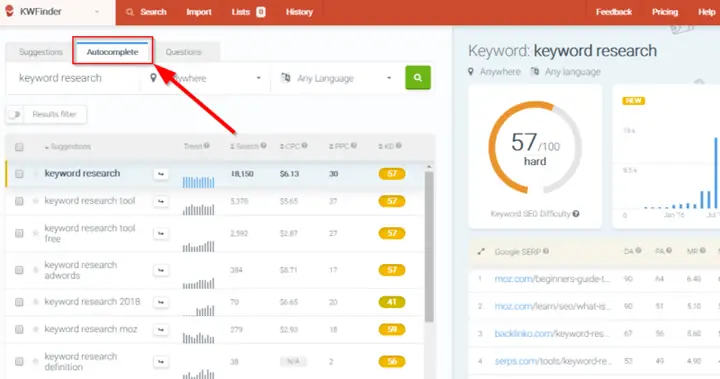 Kwfinder, Tool Seo Nghiên Cứu Từ Khoá Tốt Nhất