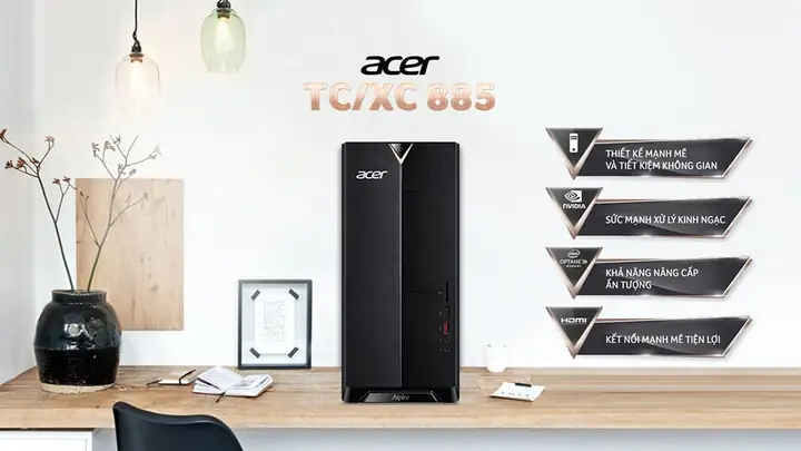Bạn Đang Tìm Kiếm Chiếc Pc Nhỏ Gọn, Cấu Hình Tốt Cùng Mức Giá Hấp Dẫn Chắc Chắn Không Thể Bỏ Quamáy Tính Để Bàn Acer Aspire Xc885. Thiết Bị Sở Hữu Hiệu Năng Mạnh Mẽ Với Bộ Xử Lý Intel Core I5 8400, Ram 4 Gb, Ổ Cứng 1 Tb Đáp Ứng Tốt Tất Cả Các Tác Vụ Cho Công Việc Cũng Như Giải Trí Một Cách Tuyệt Hảo Nhất. Bạn Đang Tìm Kiếm Chiếc Pc Nhỏ Gọn, Cấu Hình Tốt Cùng Mức Giá Hấp Dẫn Chắc Chắn Không Thể Bỏ Quamáy Tính Để Bàn Acer Aspire Xc885. Thiết Bị Sở Hữu Hiệu Năng Mạnh Mẽ Với Bộ Xử Lý Intel Core I5 8400, Ram 4 Gb, Ổ Cứng 1 Tb Đáp Ứng Tốt Tất Cả Các Tác Vụ Cho Công Việc Cũng Như Giải Trí Một Cách Tuyệt Hảo Nhất.