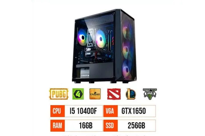Bộ Pc Gaming 1: Intel Core I5 10400f + Gtx 1650