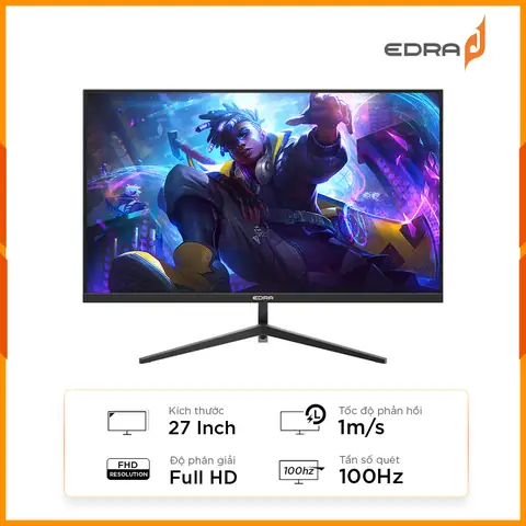 [new 100%] Màn Hình Gaming 27 Inch Edra Egm27f100h (27 Inch - Ips - Fhd - 100hz - 1ms)