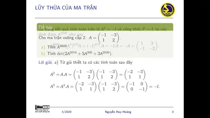 Tính Lũy Thừa Ma Trận: Phương Pháp Và Ứng Dụng Hiệu Quả